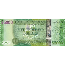 Guyana 5000 Dollars 2015 P-40b