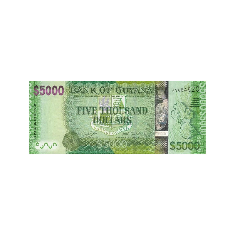 Guyana 5000 Dollars 2015 P-40b