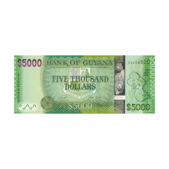 Guyana 5000 Dollars 2015 P-40b