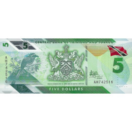 Trinidad and Tobago 5 Dollars 2020 P-new