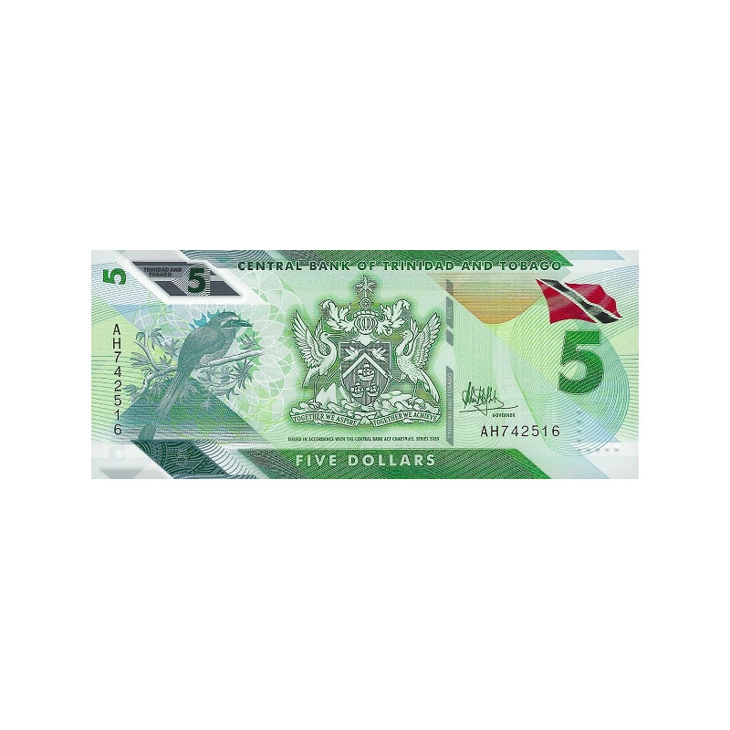 Trinidad and Tobago 5 Dollars 2020 P-new