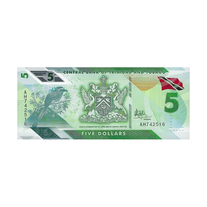 Trinidad and Tobago 5 Dollars 2020 P-new