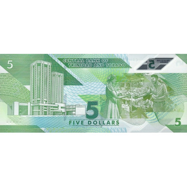 Trinidad and Tobago 5 Dollars 2020 P-new