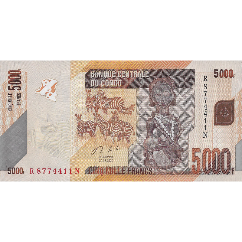 Congo 5000 Francs 2020 P-new