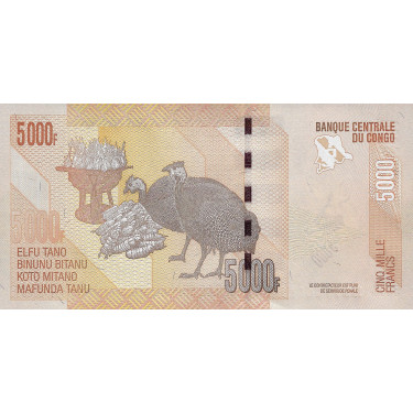 Congo 5000 Francs 2020 P-new