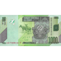 Congo 1000 Francs 2020 P-new