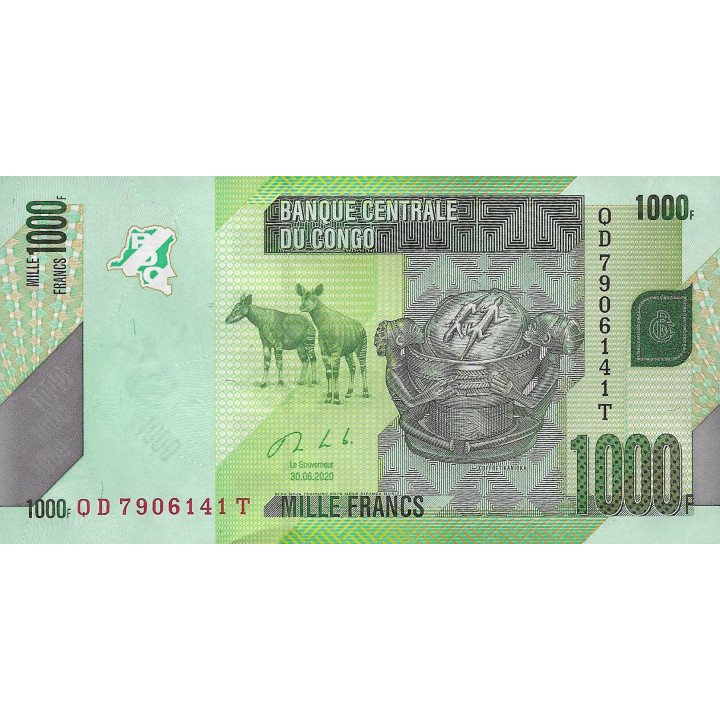 Congo 1000 Francs 2020 P-new