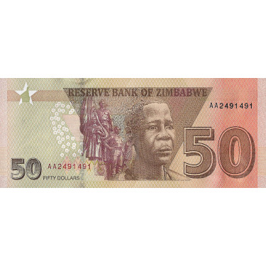 Zimbabwe 50 Dollars 2020 2021 P-new