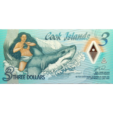 Cook Islands 3 Dollars 2021...