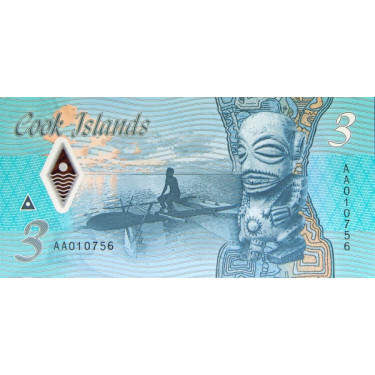 Cook Islands 3 Dollars 2021 P-new
