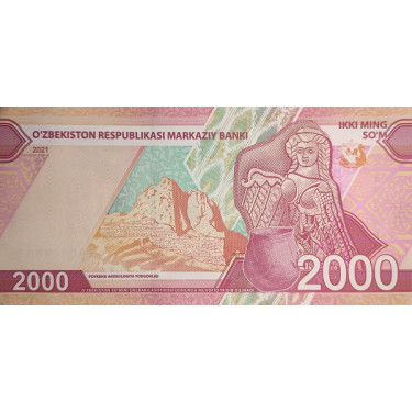 Uzbekistan 2000 Som 2021 P-new