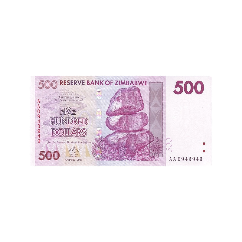 Zimbabwe 500 Dollars 2007 P-70