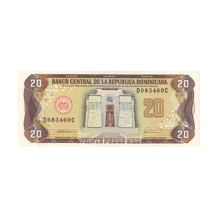 Dominican Republic 20 Pesos Oro 1990 P-133