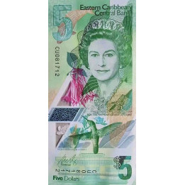 Östkaribiska Stater 5 Dollars ND 2021 P-new