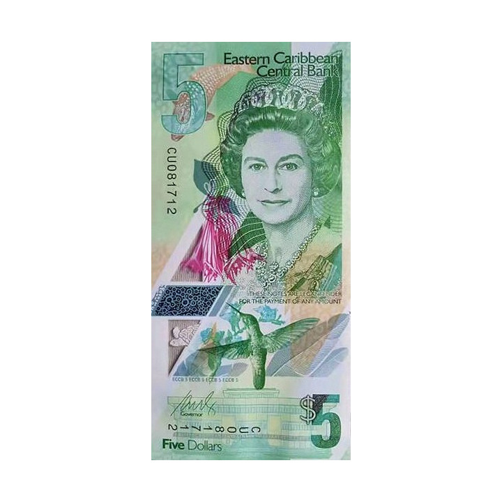 Östkaribiska Stater 5 Dollars ND 2021 P-new
