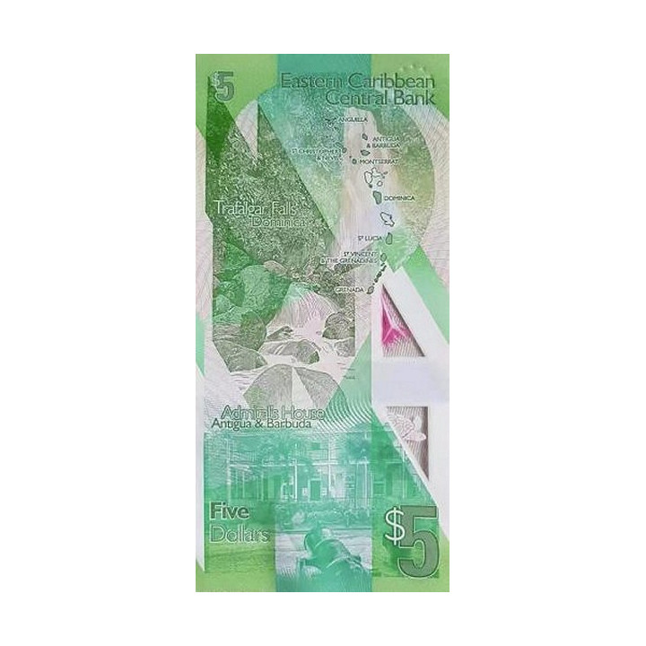 Östkaribiska Stater 5 Dollars ND 2021 P-new