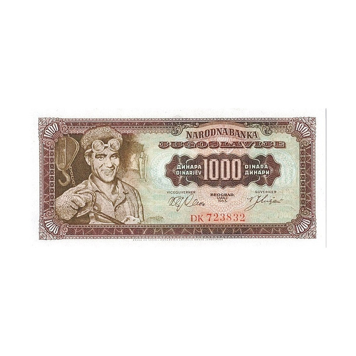 Jugoslavien 1000 Dinara 1963 P-75