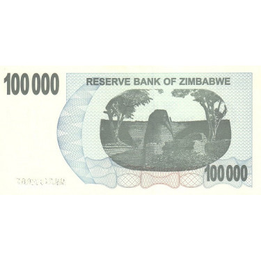 Zimbabwe 100 000 Dollars 2007 P-48b