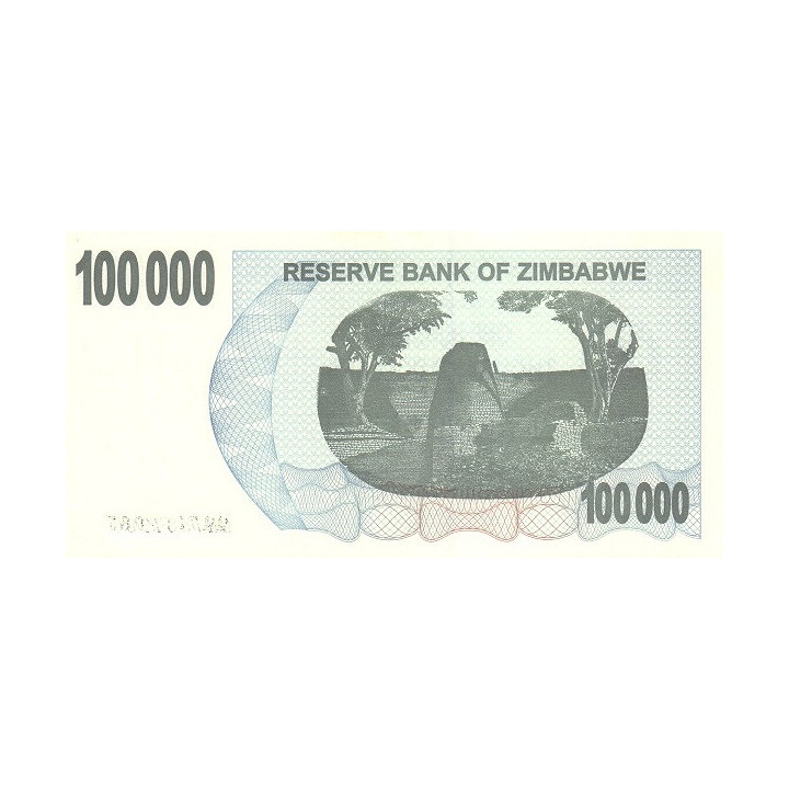Zimbabwe 100 000 Dollars 2007 P-48b