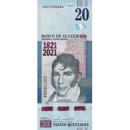 Guatemala 20 Quetzales 2020 (2021) P-new