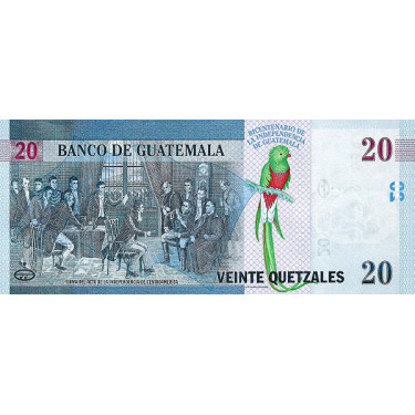 Guatemala 20 Quetzales 2020 (2021) P-new