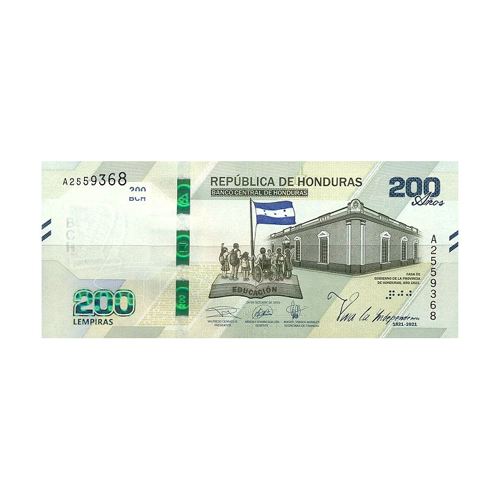 Honduras 200 Lempiras 2021 P-new