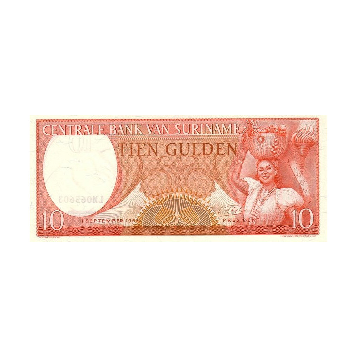 Suriname 10 Gulden 1963 P-121b