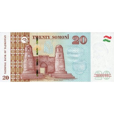 Tajikistan 20 Somoni 2021 P-25