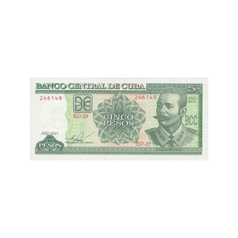 Cuba 5 Pesos 2015 P-116o