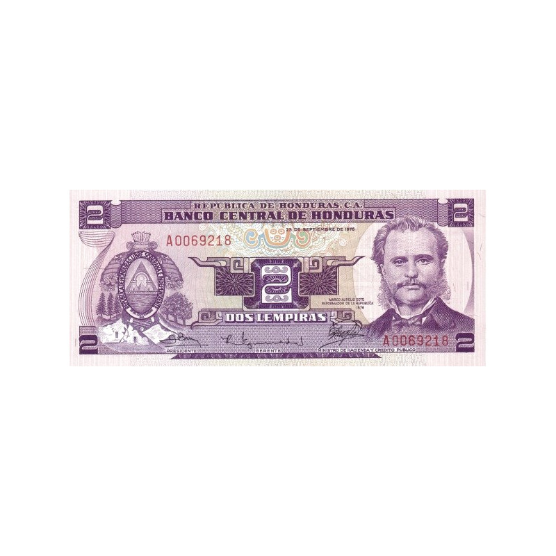 Honduras 2 Lempiras 1976 P-61