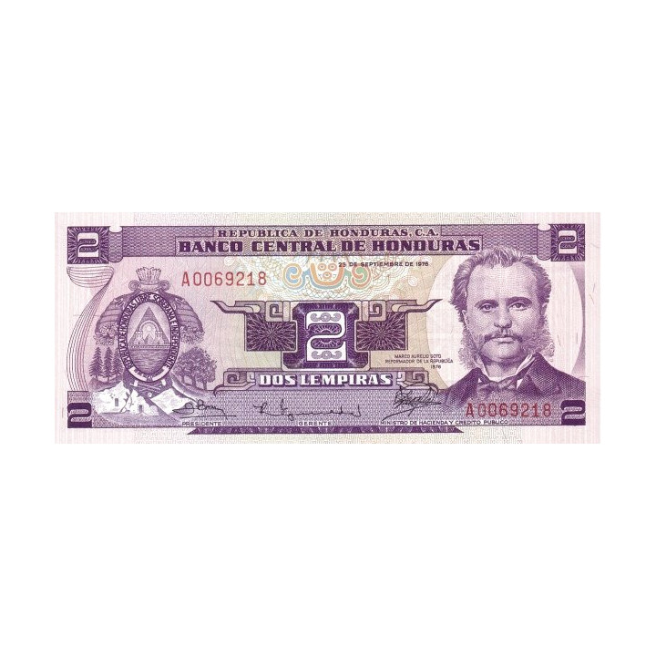 Honduras 2 Lempiras 1976 P-61
