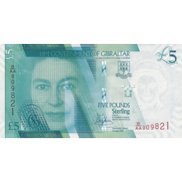 Gibraltar 5 Pounds 2021 P-new