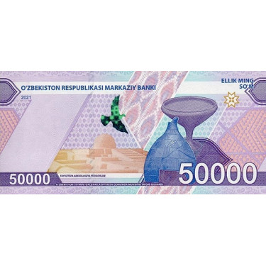 Uzbekistan 50 000 Som 2021 P-new