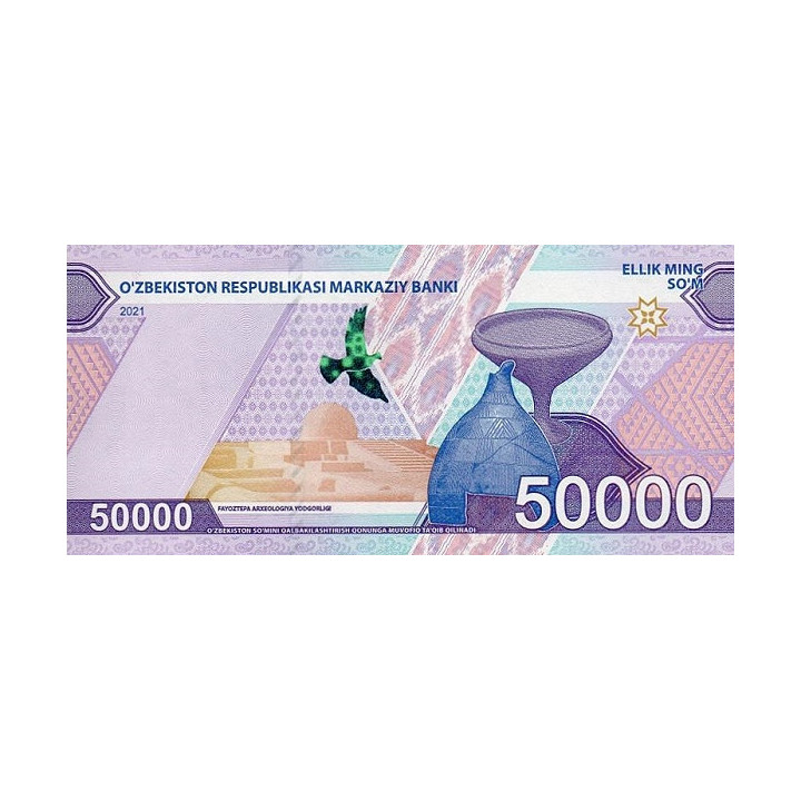 Uzbekistan 50 000 Som 2021 P-new