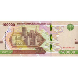 Uzbekistan 100 000 Som 2021 P-new