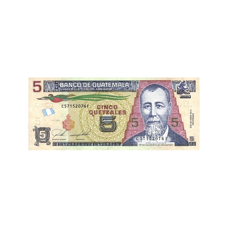 Guatemala 5 Quetzales 2018 P-new
