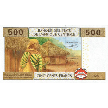 Central African States 500 Francs 2002 P-206Ud2