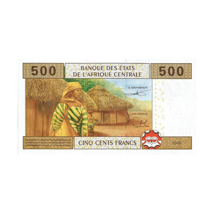 Central African States 500 Francs 2002 P-206Ud2