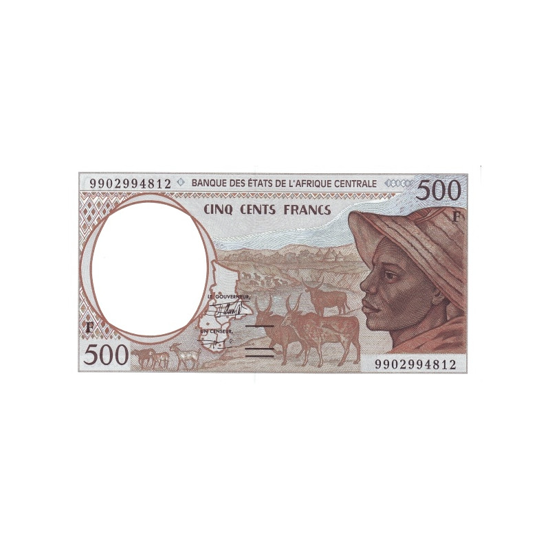 Central African States 500 Francs 1999 P-301Ff