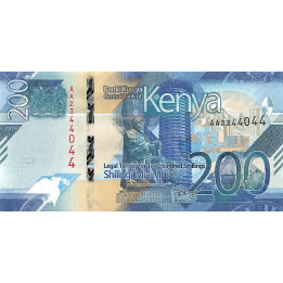 Kenya 200 Shillings 2019 P-54 UNC