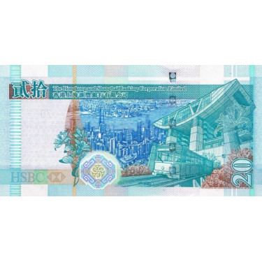 Hong Kong 20 Dollars 2009 P-207f