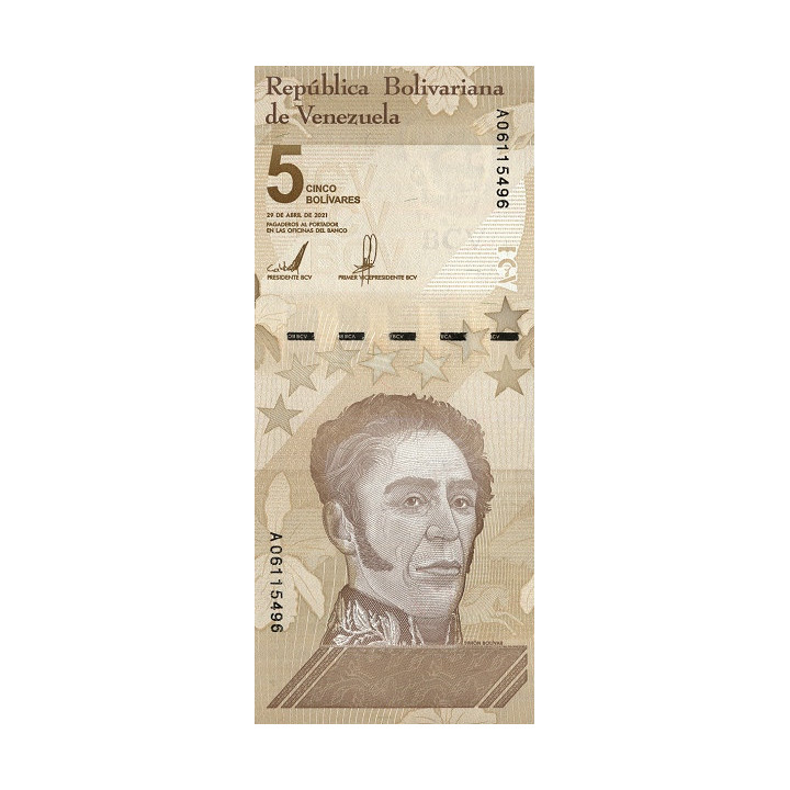 Venezuela 5 Bolivares Digitales 2021 P-new