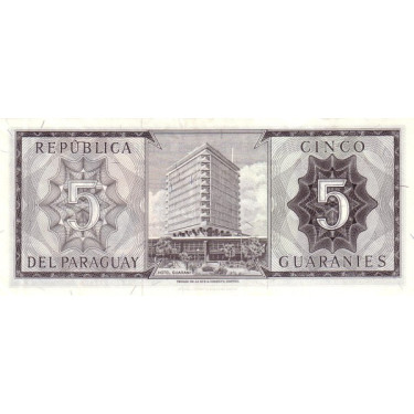 Paraguay 5 Guaranies 1952 P195b