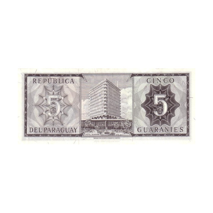 Paraguay 5 Guaranies 1952 P195b