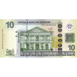 Suriname 10 Dollars 2019 P163