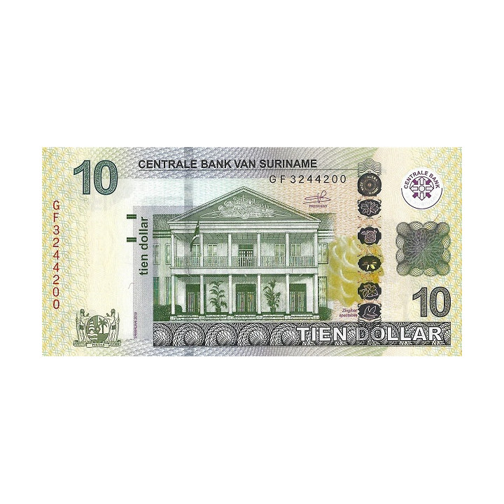 Surinam 10 Dollars 2019 P169