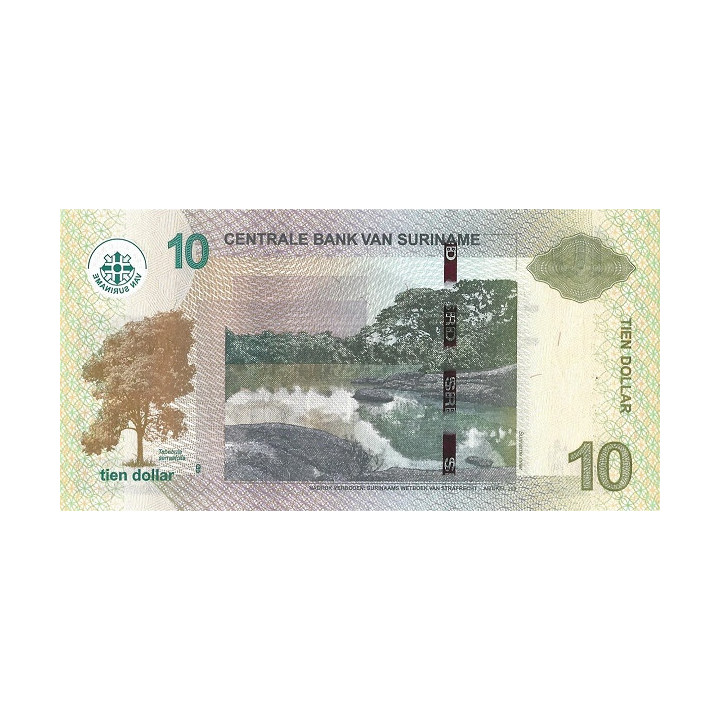 Suriname 10 Dollars 2019 P163