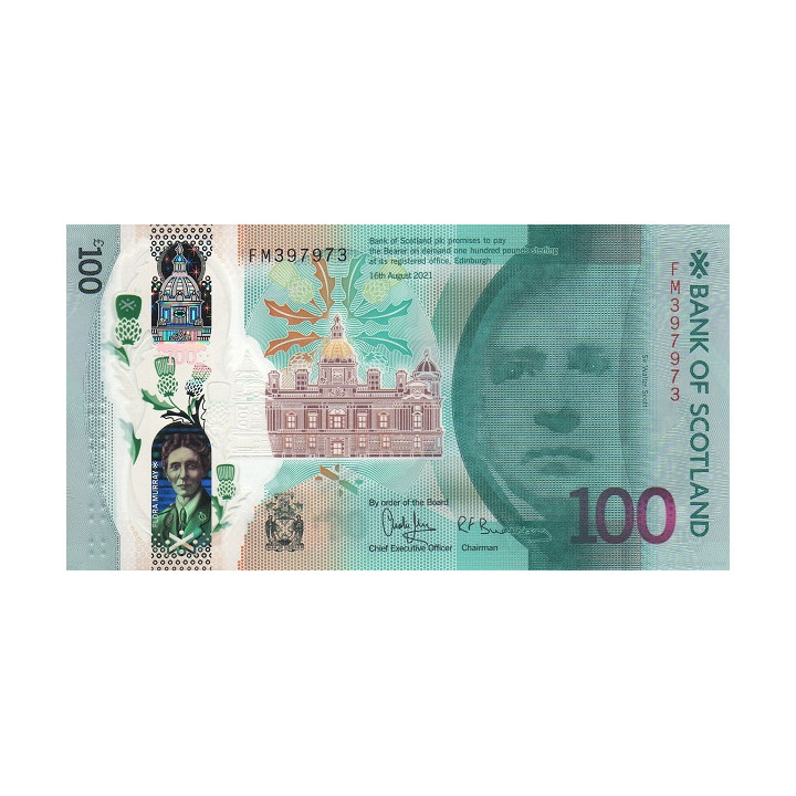 Skottland 100 Pounds 2022 Bank of Scotland Pnew
