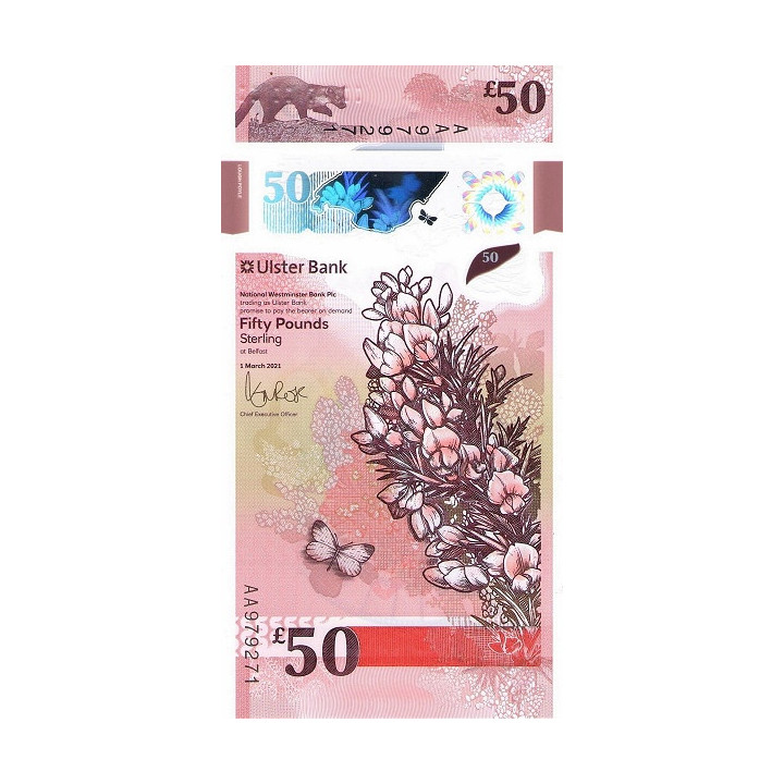 Nordirland 50 Pounds 2022 Ulster Pnew