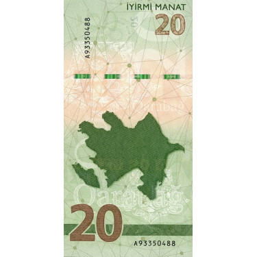 Azerbajdzjan 20 Manat 2021 (2022) P-new